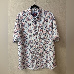 Dixxon Flannel Co Men Size XL The High And Tight Barber Patriotic Party‎ Shirt